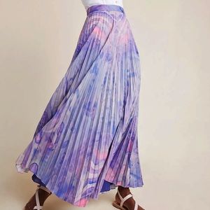 Siddhartha Bansal Marble-Dyed Pleated Maxi Skirt